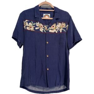 [Vintage] Blue Made in Paradise Hawaii Hawaiian Shirt - Size M